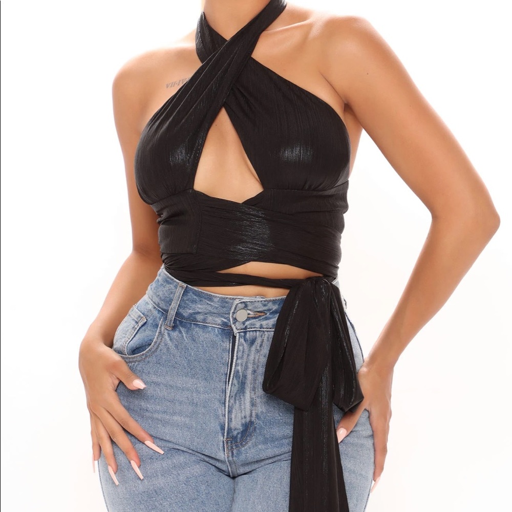 Black Metallic Top